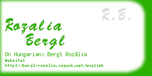 rozalia bergl business card